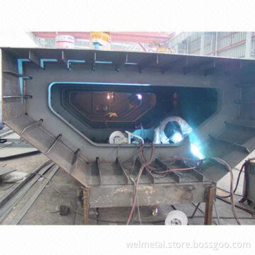 Welded beam, high quality welding processing, fillet welding, full penetrating welding